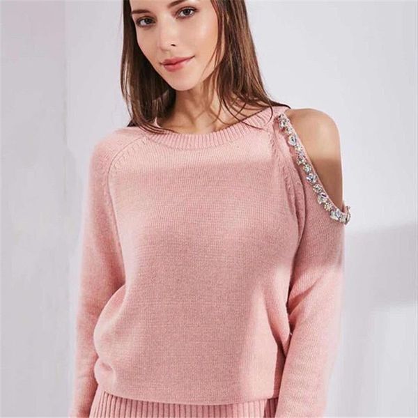 

зима осень трикотажные tracksuit бисером с плеча толстовки casual женская одежда 2 piece set knit pant спортивный костюм женский, White