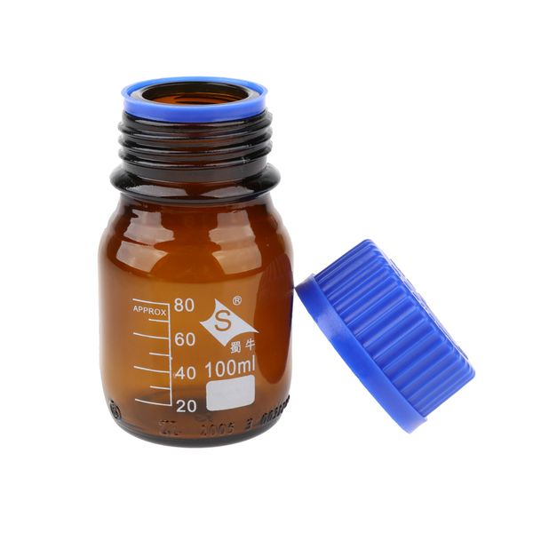 

glass reagent bottle borosilicate blue with screw cap 100, 250, 500,1000ml
