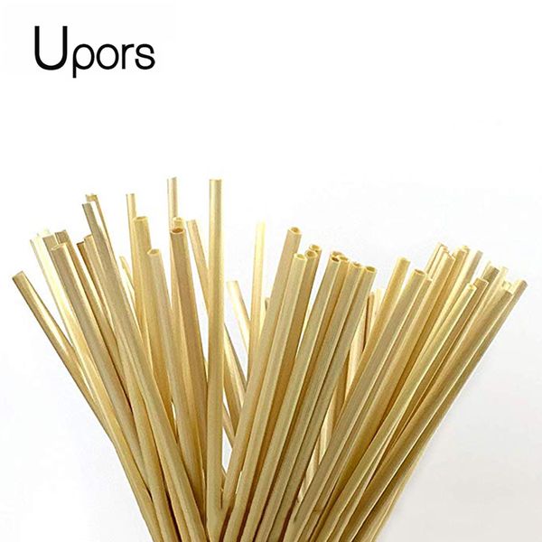 

upors 100pcs biodegradeable wheat straw 20cm organic natural disposable drinking straws grade straws for cocktail straw