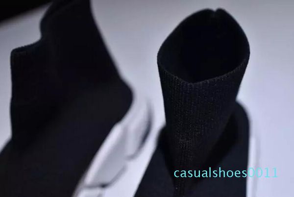 

luxury paris designer sock speed trainer stretch knit mid black white brand fashion breathable casual for men women size 46 c11
