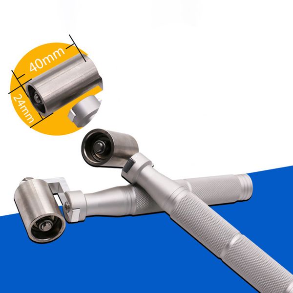 

40x24mm stainless steel wallpaper seam roller, surface with thread diy hand roller seam flat press roller wheel with bearing