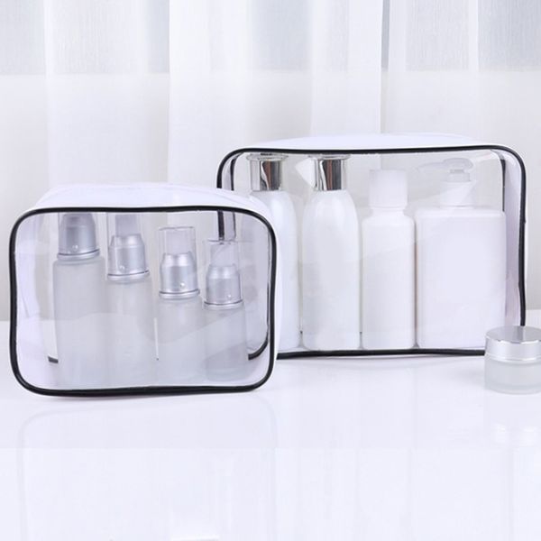 

transparent pvc travel organizer zipper clear waterproof new cosmetic makeup bag handbag purse cosmetic bag female tote