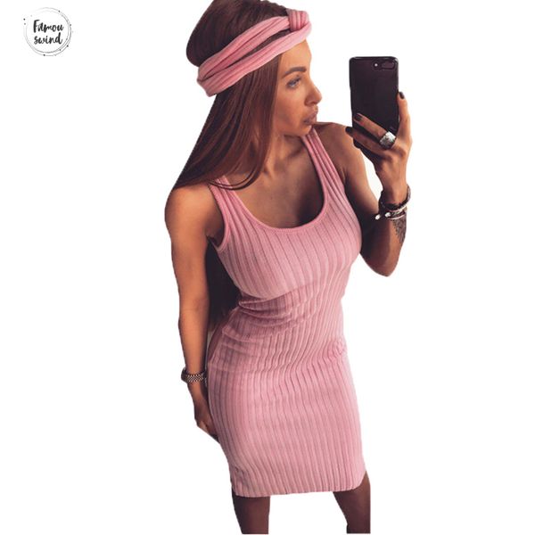 

sexy рукавов трикотажные платья плиссе tank женщины длина колена платья лета-футляр 2019 scoop neck ребристые платье robe sundress c417, Black;gray