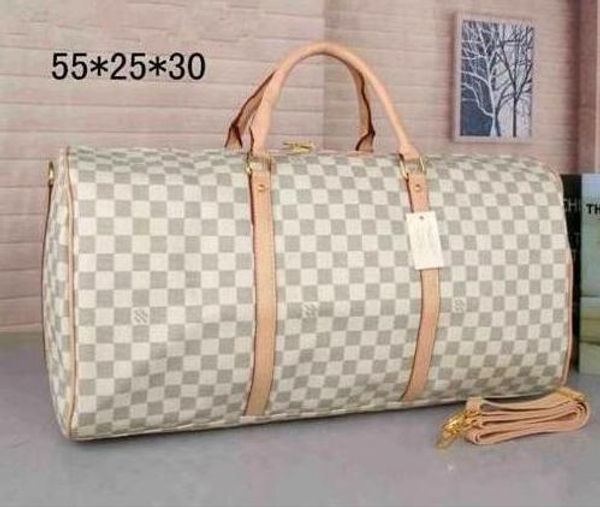 

55cm large capacity women travel bag cla ical de igner men houlder duffel bag carry on luggage keepall