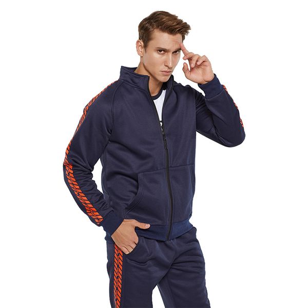 

zhijing sports suit fashion printed loose men's suit mens tracksuit, Gray