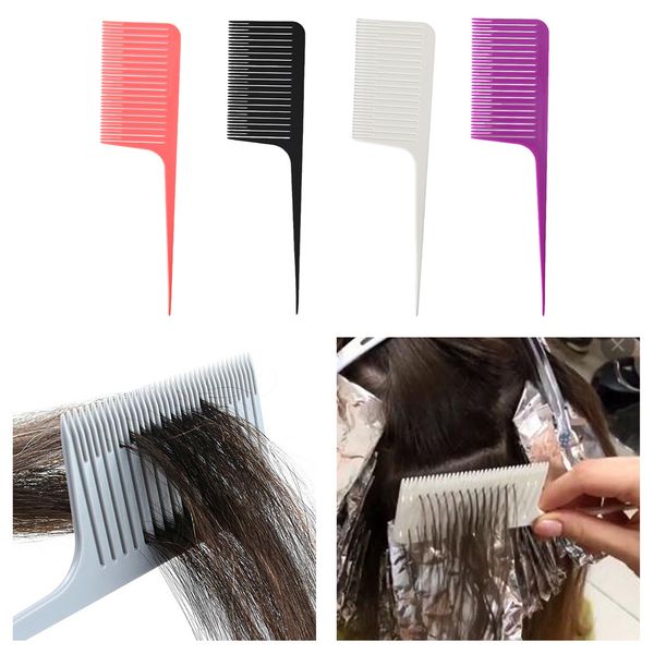 

4pcs sectioning weave highlighting foiling hair comb salon dyeing hair combs, Silver