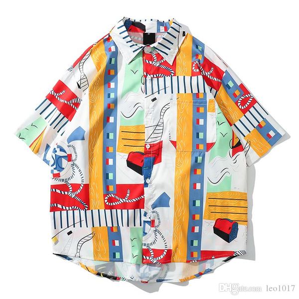 

dark icon гавайские рубашки men summer beach vacation мужские рубашки 2019 street shirt мужчины мужской tops, Black;brown