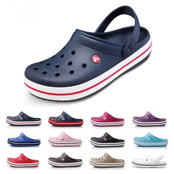 

new garden clog shoes for men women sandal designer quick drying summer beach slipper flat breathable outdoor sandals male gardening shoe, Black