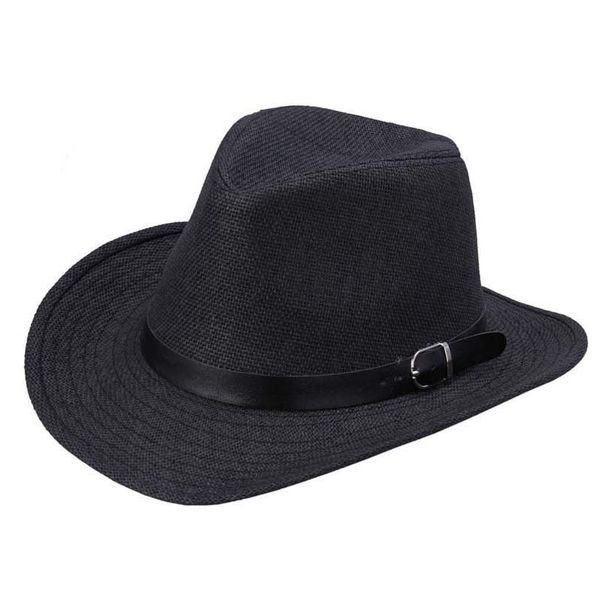 

summer men hat straw hat cowboy fashion western cow boy cavalry hatband hot