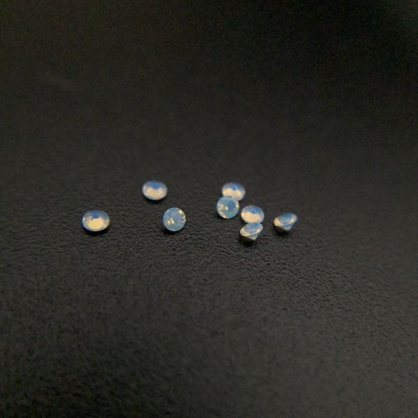 

277 good quality high temperature resistance nano gems facet round 0.8-2.2mm very light opal yellowish white synthetic gemstone 2000pcs/lot, Black