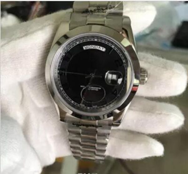 

новый дата полный черный сапфировое стекло оригинальная застежка мужские часы президент 116719 автоматические часы мужчины бесплатная достав, Slivery;brown