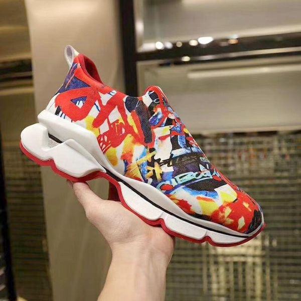 

2019 новый шипованных шипы квартиры повседневная обувь red shoes luxury mens женщин партии lovers кожа кроссовки размер 35-46