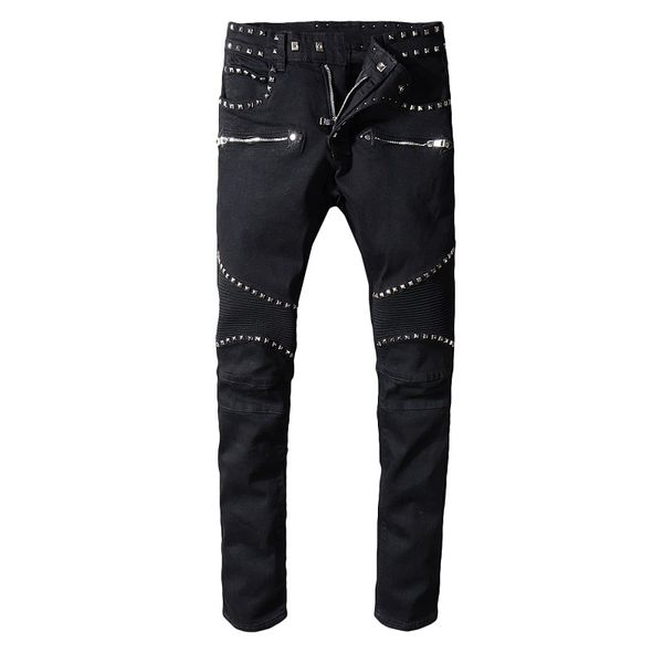 

arrivals mens jeans designer winter thick style embroidery ripped slim fit motorcycle biker fashion hip hop pants w29-w40, Blue