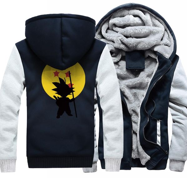 

fashion thick hoodies men 2019 autumn winter brand clothing z anime jacket harajuku men's sweatshirt coat tracksiuit, Black