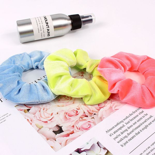 Bandas Scrunchie estiramento Headband Scrunchies Mulheres Elastic cabelo Gravatas Meninas Neon Velvet rabo de cavalo titulares Hairband Acessórios 50pcs 1014