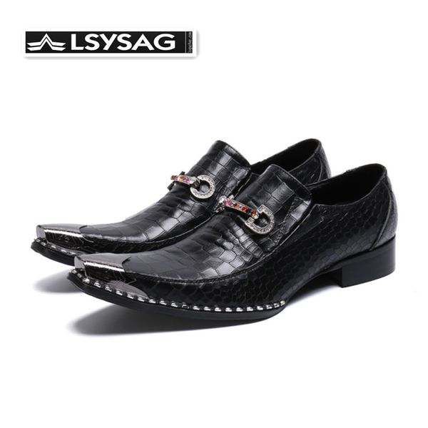 

british men genuine leather shoes fashion black business formal shoes luxury party dress male brogues big size