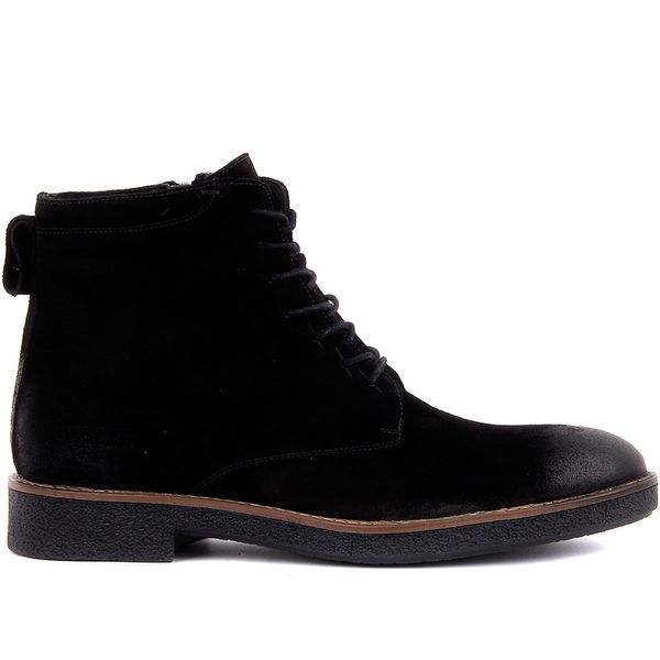 

sail-lakers black suede zipper male boots