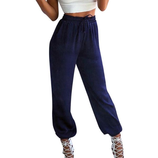 

chamsgend hip hop pants woman elastic womens trousers casual pants casual fashion running women high waist, Black;white