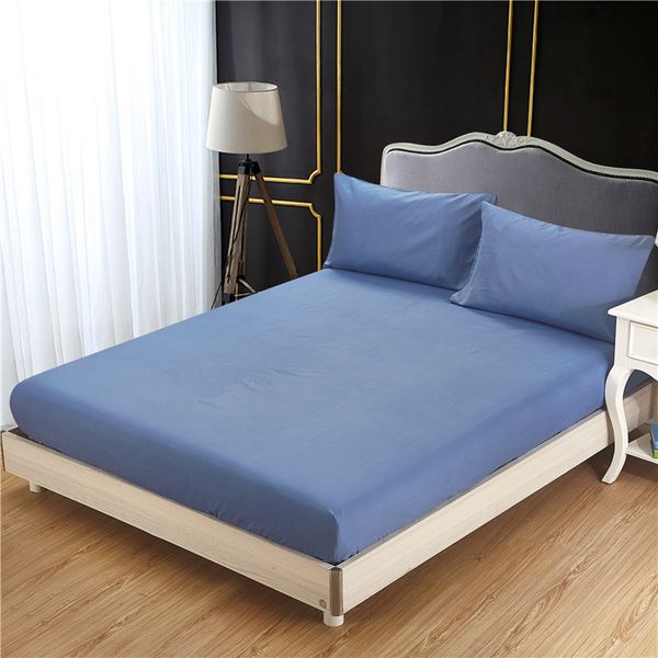 

super soft solid fitted sheet mattress cover with all-around elastic rubber band bed sheet selling bed linens