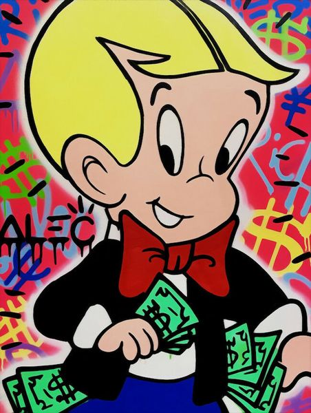 

alec monopoly oil painting on canvas graffiti art richie rich money home decor handpainted &hd print wall art canvas large pictures 191031