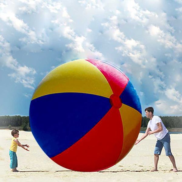 

130cm/150cm gaint inflatable beach ball super large colorful volleyball for children adults outdoor water toys pool accessories