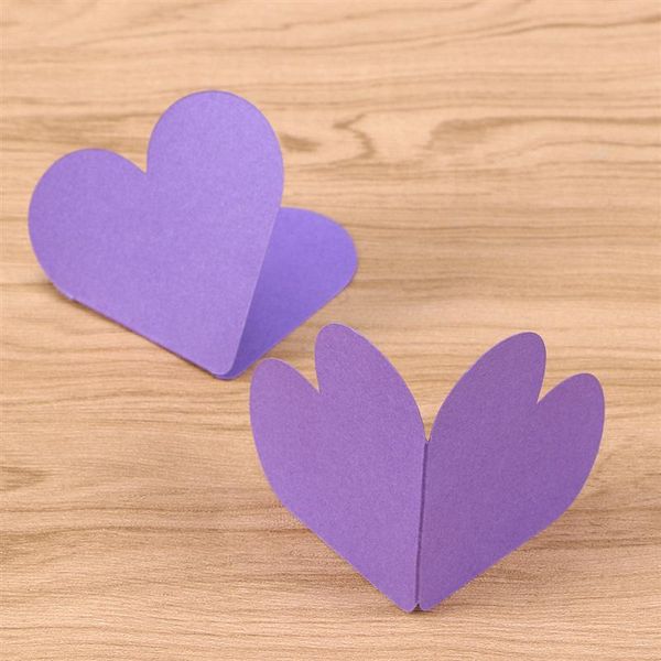 

10pcs heart shape folding greeting cards lovely small message card for valentine's day thanksgiving