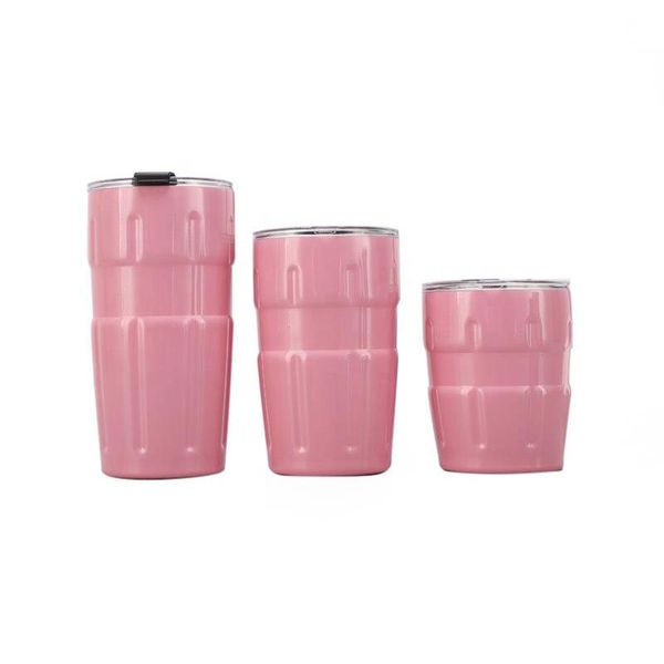 

logo customized 20oz wholesale eco friendly pink stainless steel coffee tumbler with plastic lid