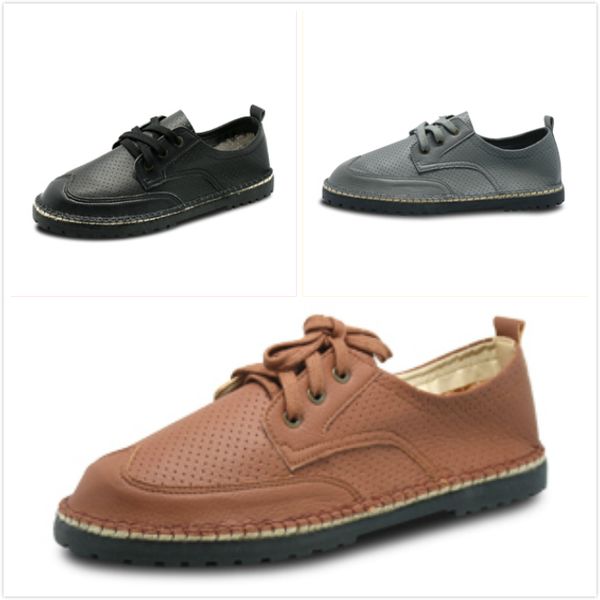 

new fashion casual shoes hand-made men shoes microfiber leather and pigskin perforated ventilate, Red;white