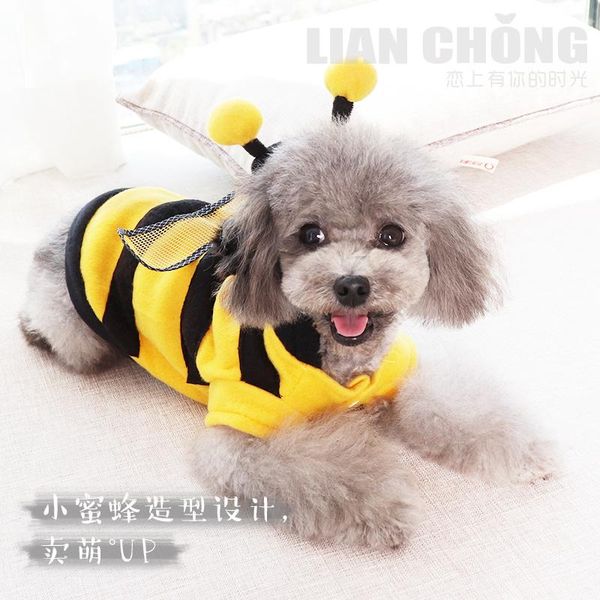 

borzoi pet cat clothes funny soft bee costumes coat four seasons fleece cat clothing for small cats kitten hoodie puppy dog clothes bwkf