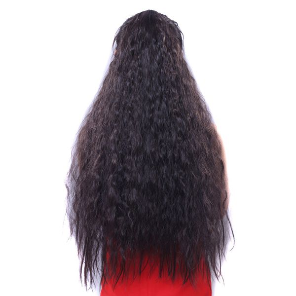 

synthetic wigs ponytail plus long fluffy roll corn grab ponytail long curly hair wig pony tail 65cm 26 inch, Black