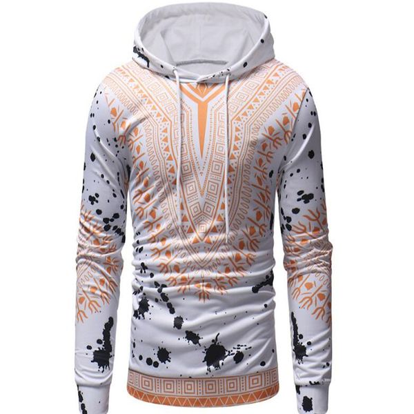 

new men's casual digital printed hoodie for men with long sleeves, Black