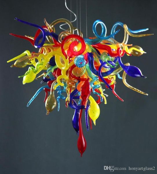 

crystal chandelier colorful beautiful blown murano glass pendant lighting 900-1200lm energy saving g9 led light for bathroom decor