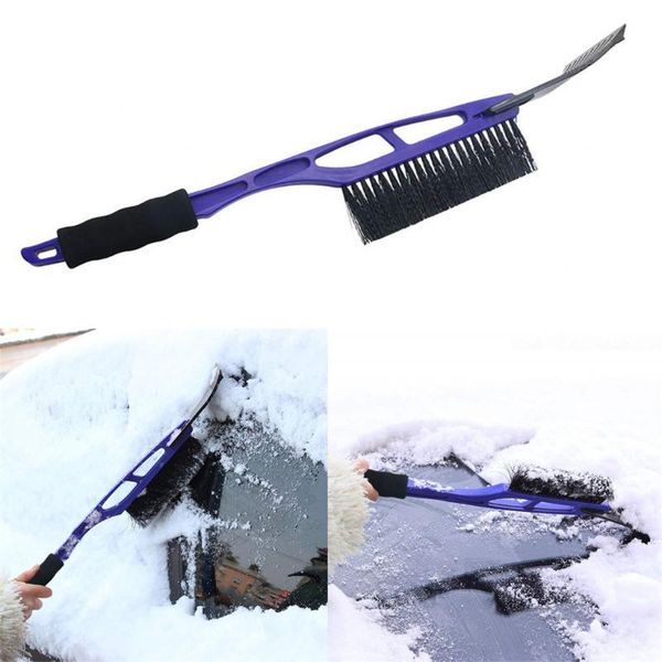 

2-in-1 car ice scraper snow remover shovel brush window windscreen windshield deicing cleaning scraping tool frost cleaner #py10