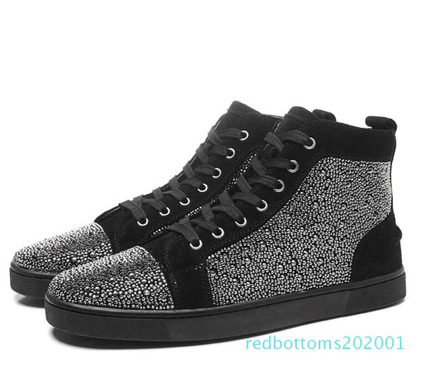 

designer red bottoms sneakers studded spikes flats shoes designer luxury red bottoms for men women ay26, Black