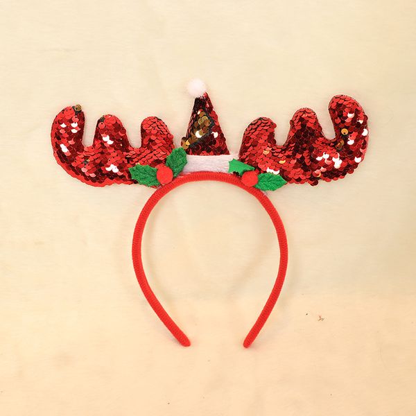 

gold red colorful antlers hairband glitter headband elk horns cosplay party props hair accessories christmas offers