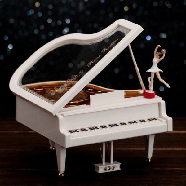 

creative mechanism piano music box classical vintage movement girl ballerina music box carrossel piano model ration girl music boxes