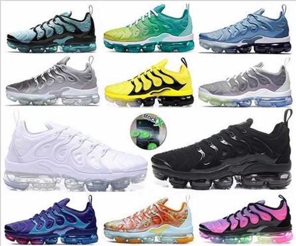 

2020 triple black white tn plus mens running shoes marsh tns fuchsia bumblebee racer blue women sneakers trainer size 13 stock x 36-47
