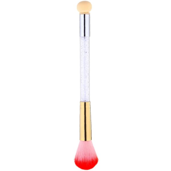 

soft nail art dust remover powder brush cleaner cleaning tool for acrylic and makeup powder blush brushes - multiple colors, Silver