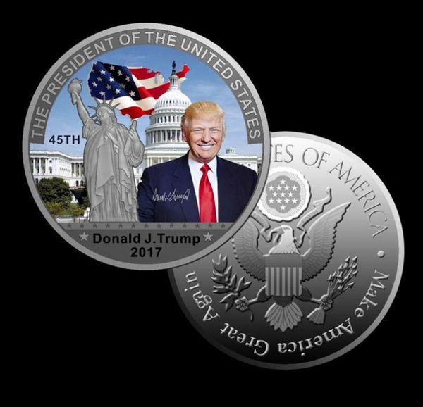 

2017 дональд трамп 45-й президент сша памятная монета make american great again