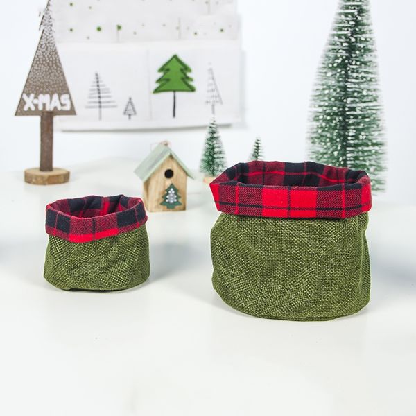 

santa claus storage large&small size basket gift christmas candy storage bags table decoration ornament