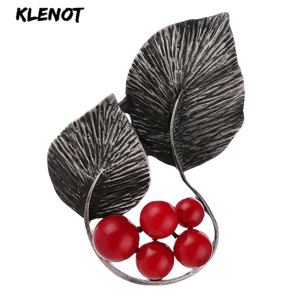 

antique silver lotus leaf brooch pins and brooches for women plant leaves brooch pin red stone scarf decoration clothes jewelry, Slivery;golden