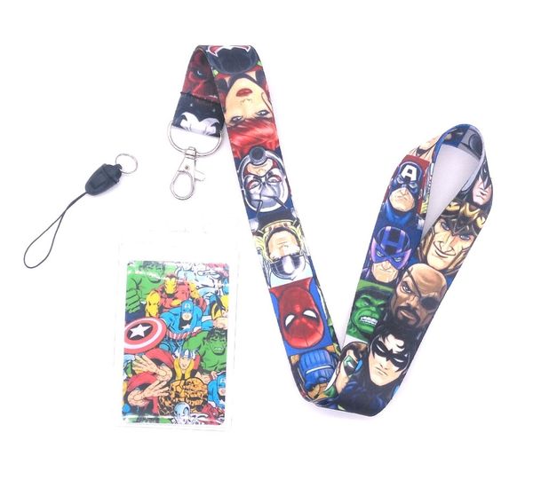 

1 pcs neck strap lanyards card holders bank neck strap card bus id holders rope key chain gift k11, Silver