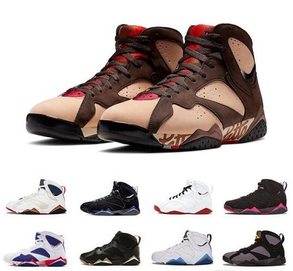 

2019 new arrival jumpman patta x 7 ray allen olympic 7s men basketball shoes history of flight hare mens raptor sports sneakers 7-13