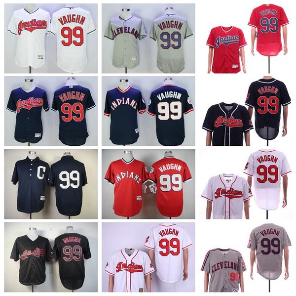 

vintage 1974 1976 retire 99 rick vaughn baseball jersey men cool base pullover flexbase red navy blue white grey black team stitched sale, Blue;black