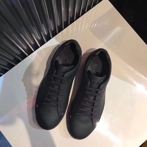 

men classic genuine leather arena brand flats sneakersmen classic genuine leather arena brand flats sneakers 38-44 123632, Black