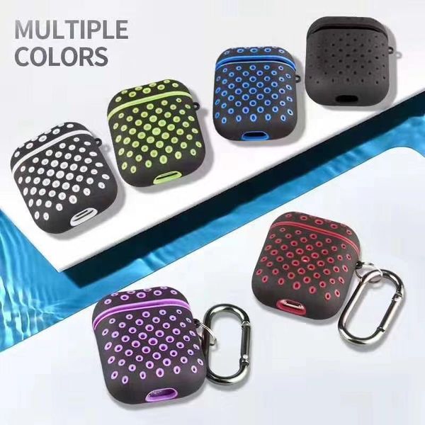 

bluetooth earphone protector for airpods portable tpu silicone hard pc hybrid shock resistant protective cases skin for apple airpods
