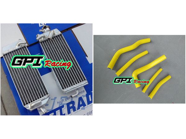 

gpi r&l aluminum radiator + yellow hose for rm125 rm 125 1998-2000 1999 98 99 00 yellow