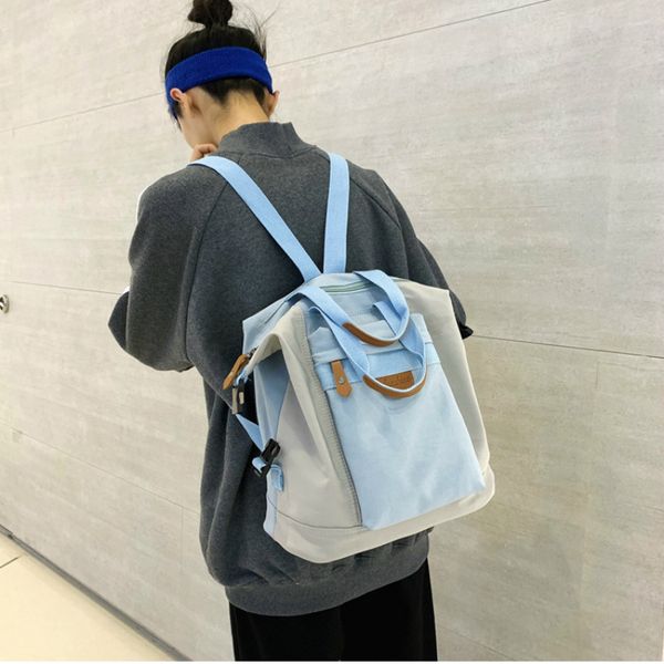 

новое в 2020 году fashion schoolbag ретро стиль порт большая емкость женщина средняя школа рюкзак женщин рюкзак