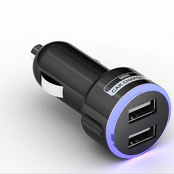 

new dual usb car charger car-styling 2 usb led indicator universal mobile phone charger