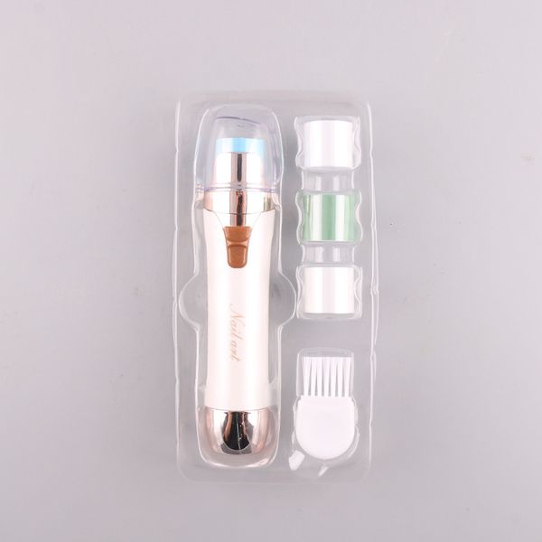 

portable electric manicure nail drill polisher pen pedicure kit nail art equipment 3v chargeable with 2 speeds, Silver